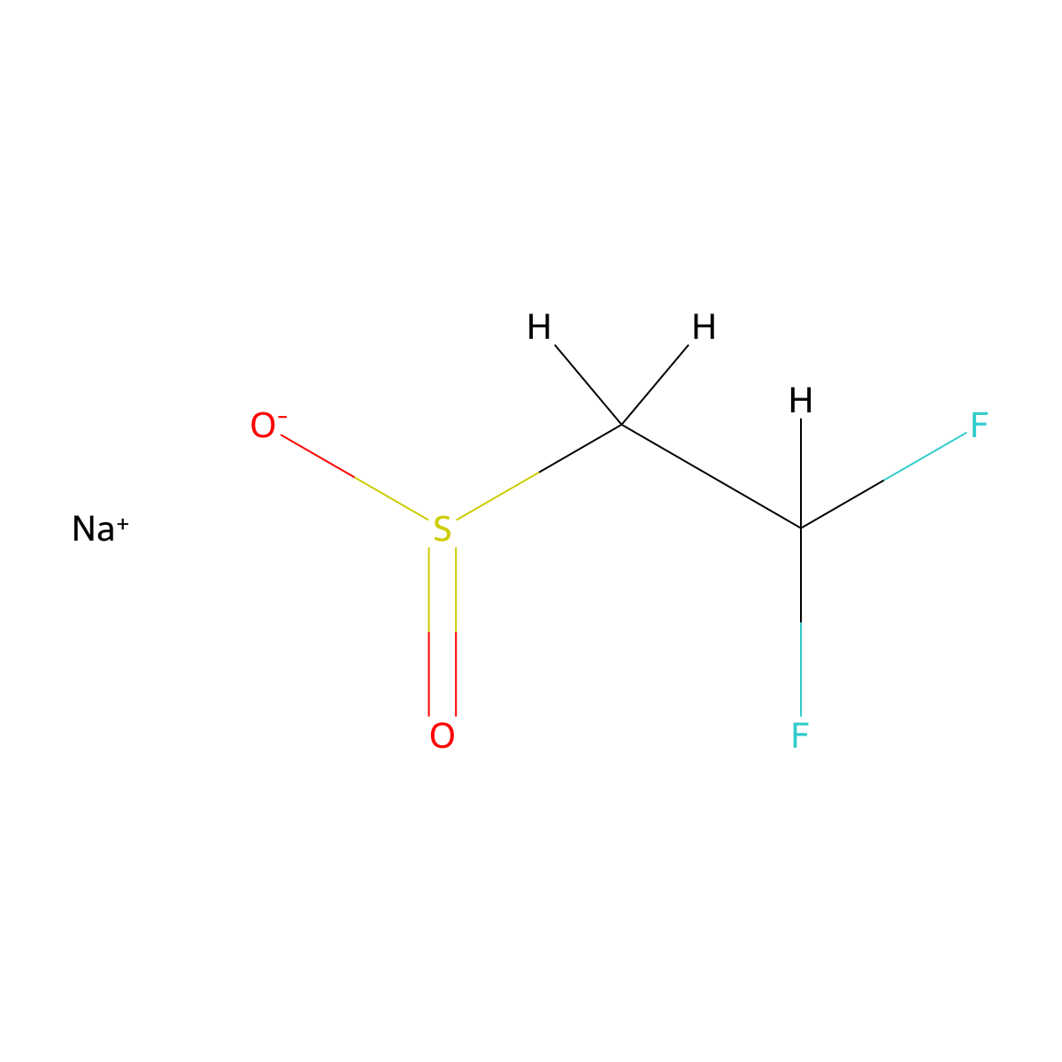 Sodium 2,2-difluoroethane-1-sulfinate molecular structure, CAS 1510299-71-4