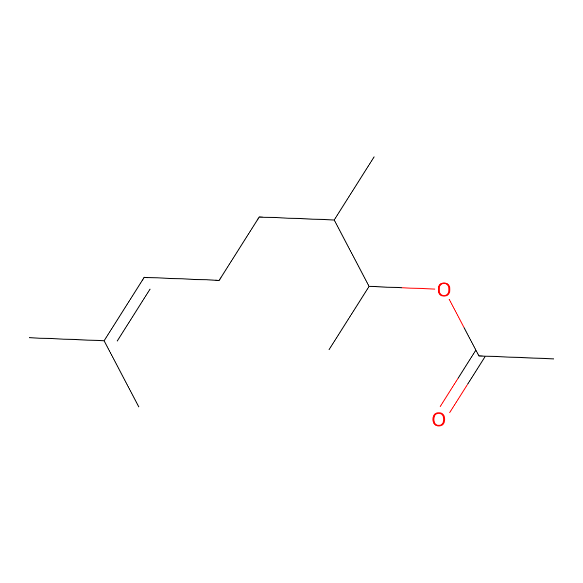 3,7-Dimethyloct-6-en-2-yl acetate molecular structure, CAS 15103-31-8
