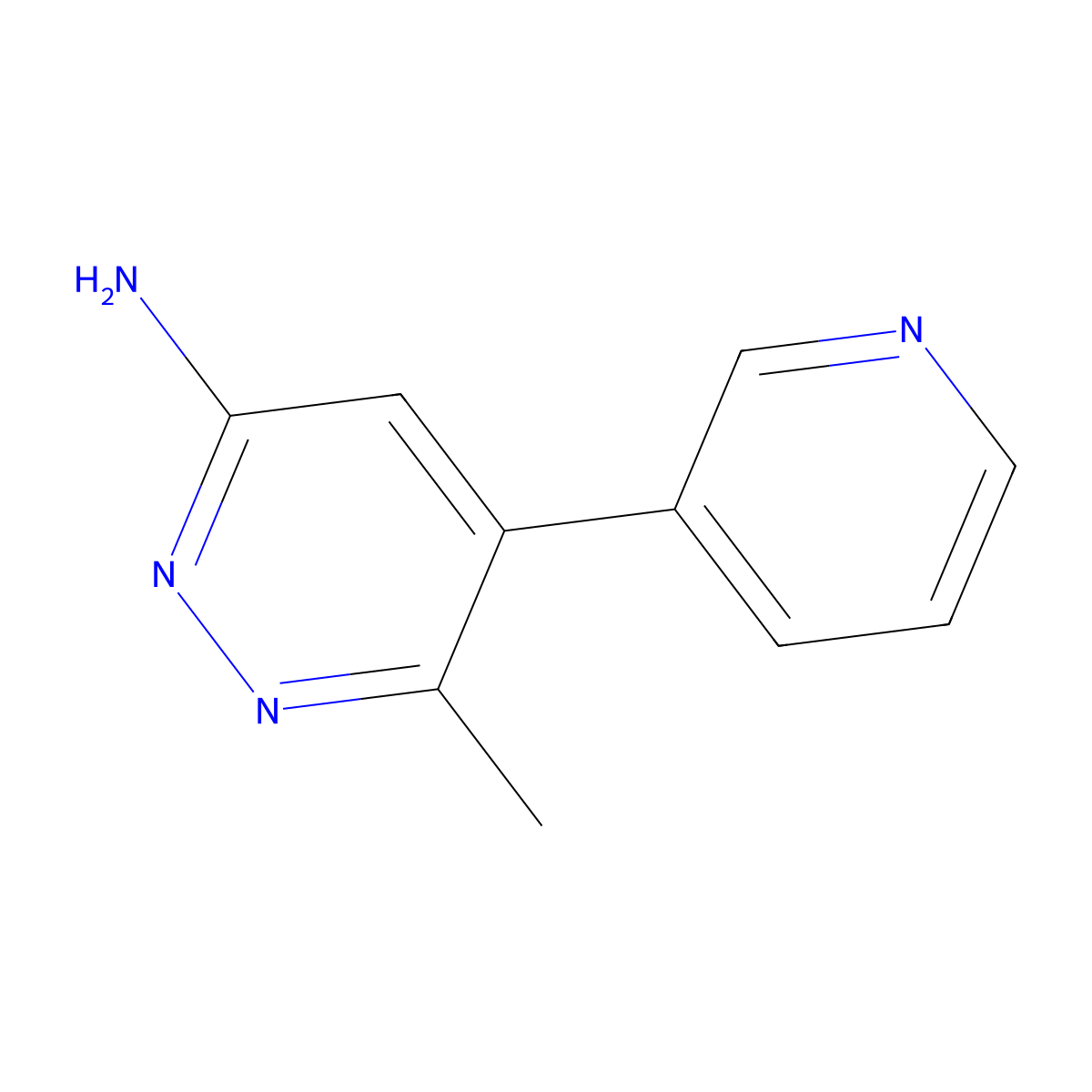 6-Methyl-5-(3-pyridyl)pyridazin-3-amine molecular structure, CAS 1510305-57-3
