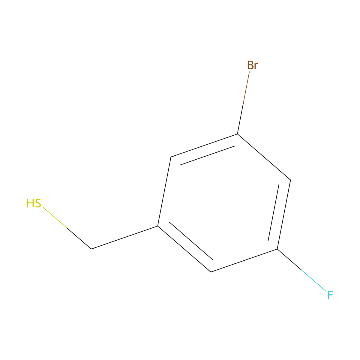 (3-Bromo-5-fluorophenyl)methanethiol molecular structure, CAS 1510308-55-0