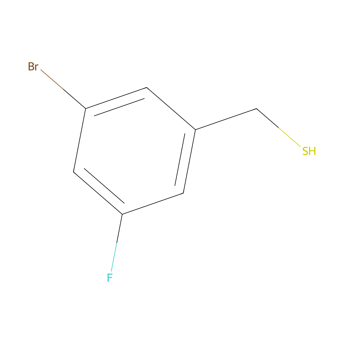 (3-Bromo-5-fluorophenyl)methanethiol molecular structure, CAS 1510308-55-0
