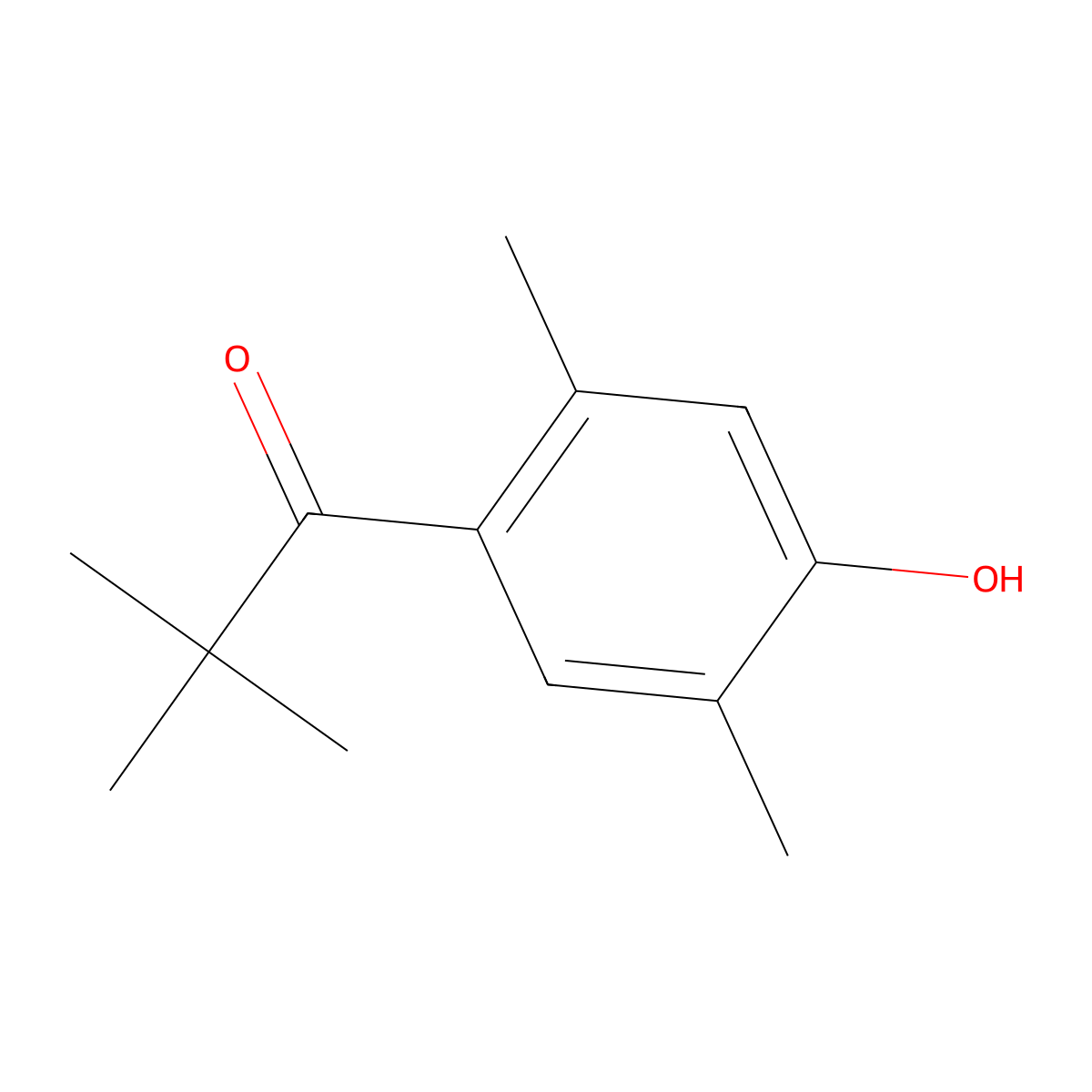 1-(4-Hydroxy-2,5-dimethylphenyl)-2,2-dimethylpropan-1-one molecular structure, CAS 1510331-90-4