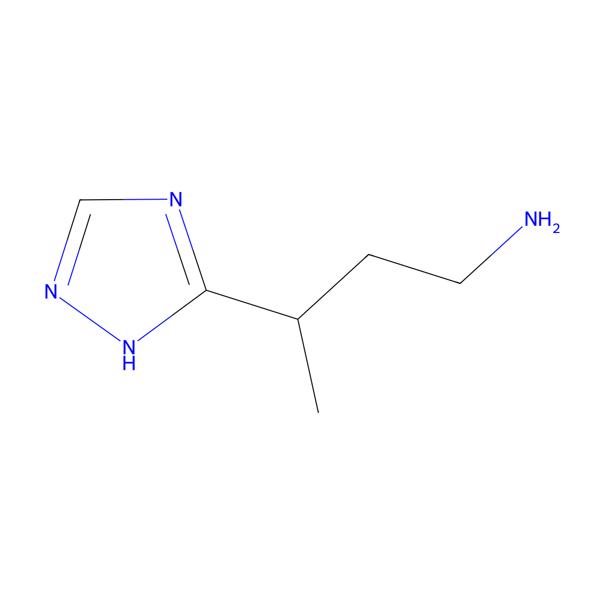 3-(1H-1,2,4-triazol-3-yl)butan-1-amine molecular structure, CAS 1510333-48-8