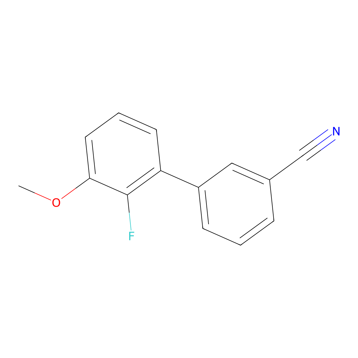2'-Fluoro-3'-methoxy-[1,1'-biphenyl]-3-carbonitrile molecular structure, CAS 1510353-73-7