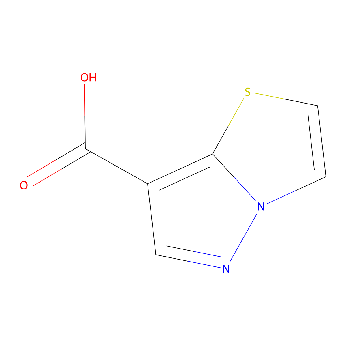Pyrazolo[3,2-b][1,3]thiazole-7-carboxylic acid molecular structure, CAS 1510356-99-6