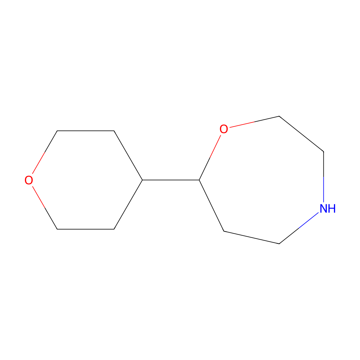 7-(Oxan-4-yl)-1,4-oxazepane molecular structure, CAS 1510373-53-1