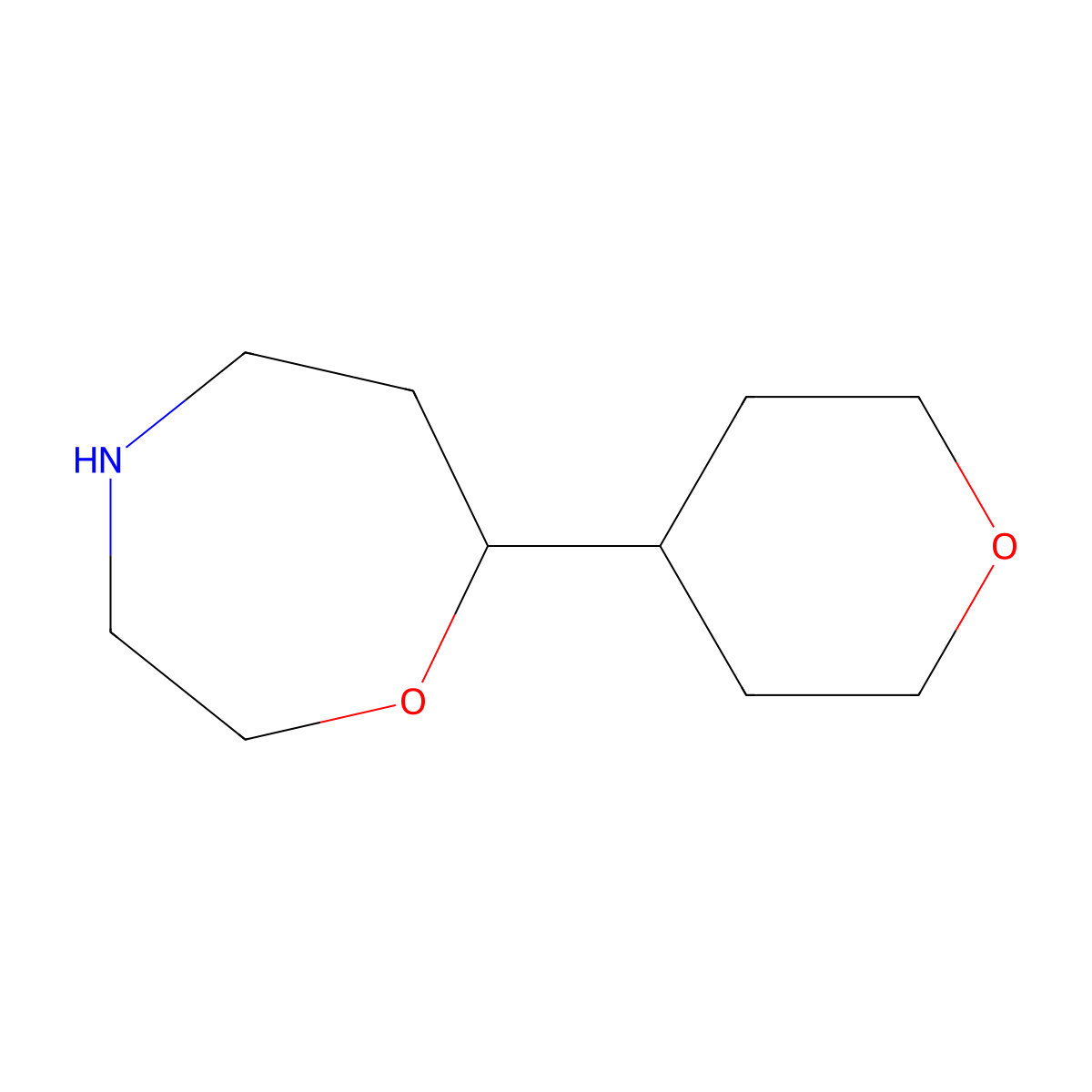 7-(Oxan-4-yl)-1,4-oxazepane molecular structure, CAS 1510373-53-1