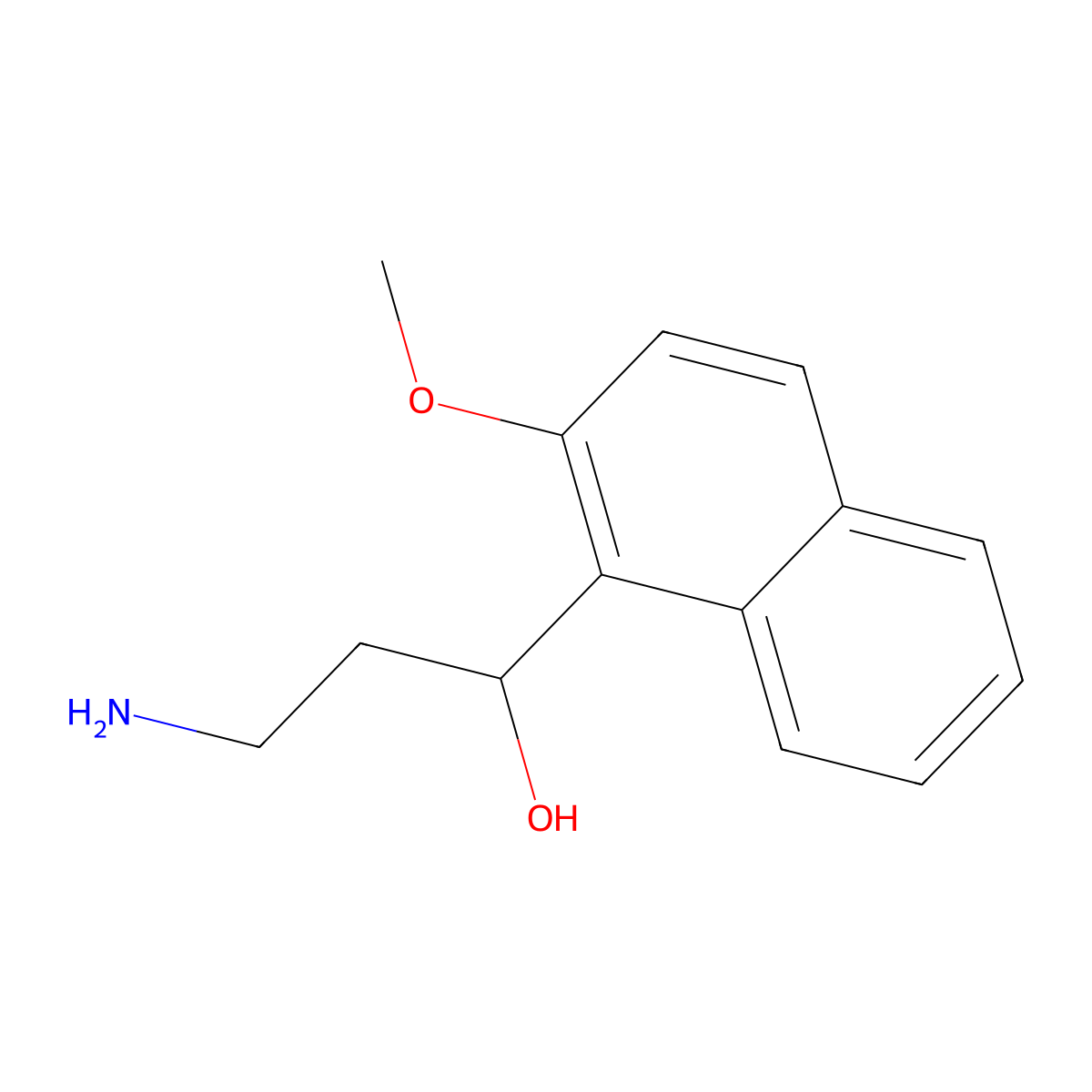 3-Amino-1-(2-methoxynaphthalen-1-yl)propan-1-ol molecular structure, CAS 1510374-07-8