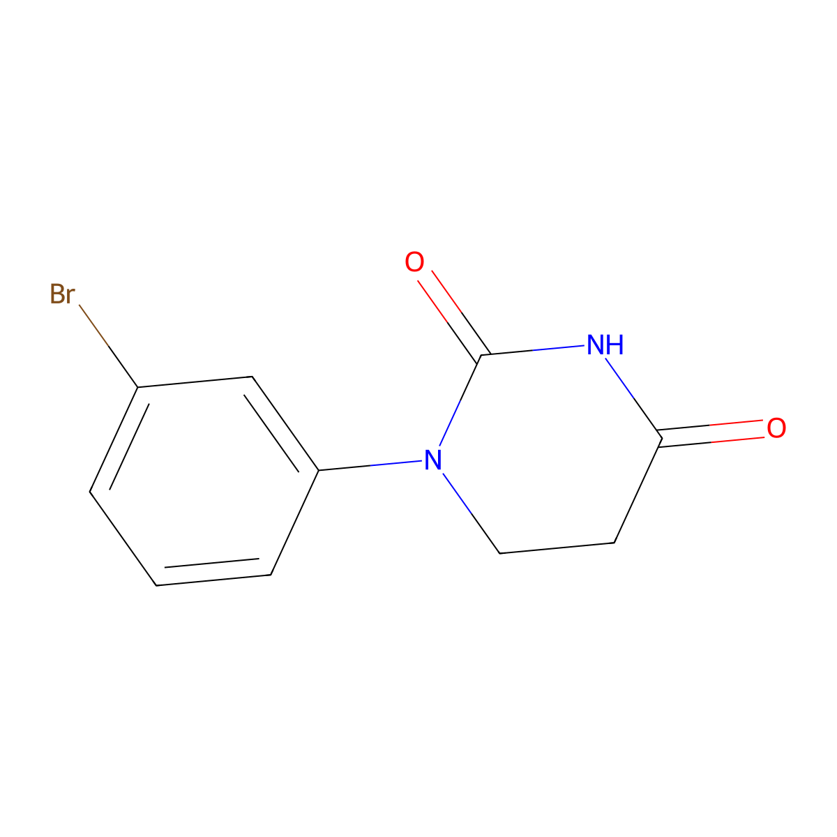1-(3-Bromophenyl)-1,3-diazinane-2,4-dione molecular structure, CAS 1510379-35-7