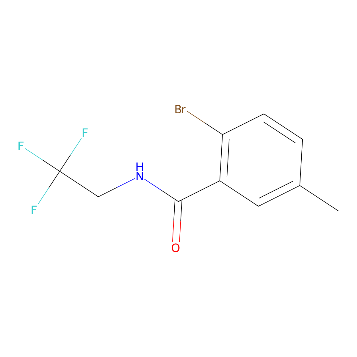 2-Bromo-5-methyl-N-(2,2,2-trifluoroethyl)benzamide molecular structure, CAS 1510379-56-2