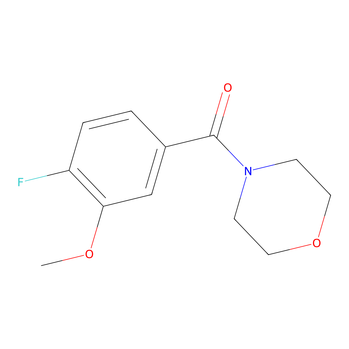 (4-Fluoro-3-methoxyphenyl)(morpholino)methanone molecular structure, CAS 1510380-20-7