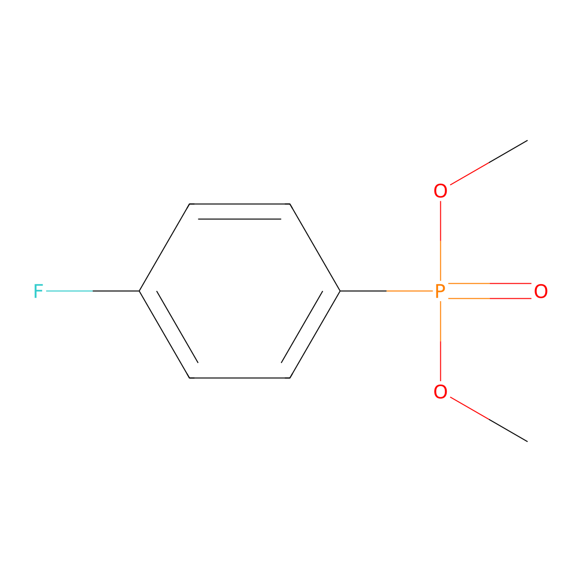 Dimethyl (4-fluorophenyl)phosphonate molecular structure, CAS 15104-45-7