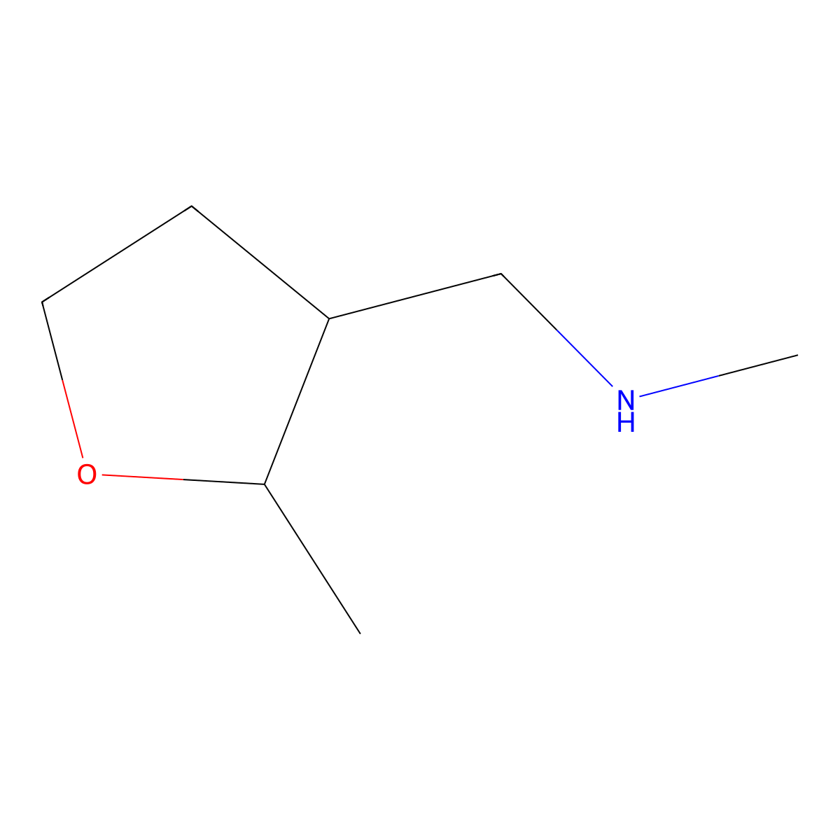 Methyl((2-methyloxolan-3-yl)methyl)amine molecular structure, CAS 1510407-64-3
