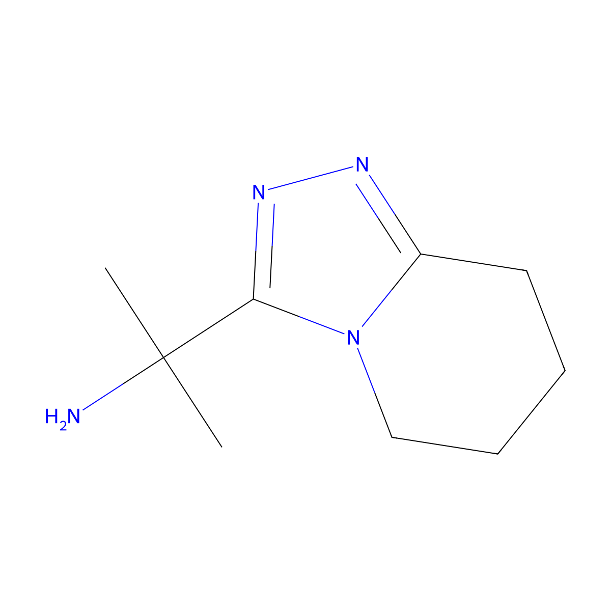 2-{5H,6H,7H,8H-[1,2,4]triazolo[4,3-a]pyridin-3-yl}propan-2-amine molecular structure, CAS 1510409-49-0