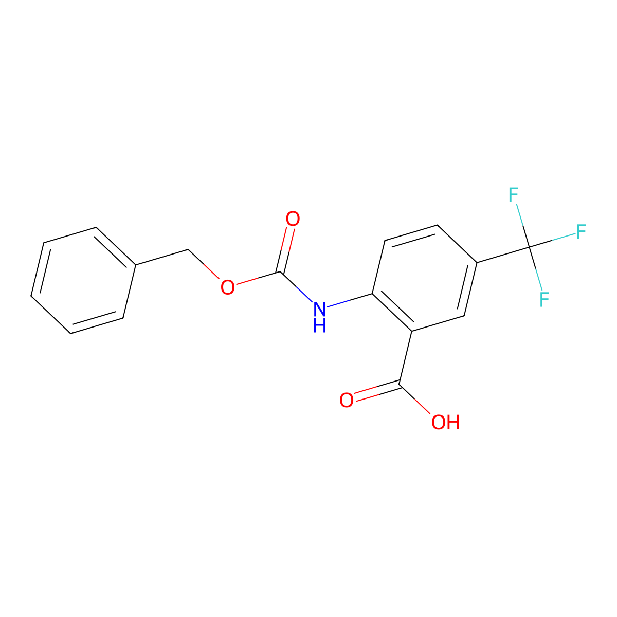 2-{[(Benzyloxy)carbonyl]amino}-5-(trifluoromethyl)benzoic acid molecular structure, CAS 1510419-42-7