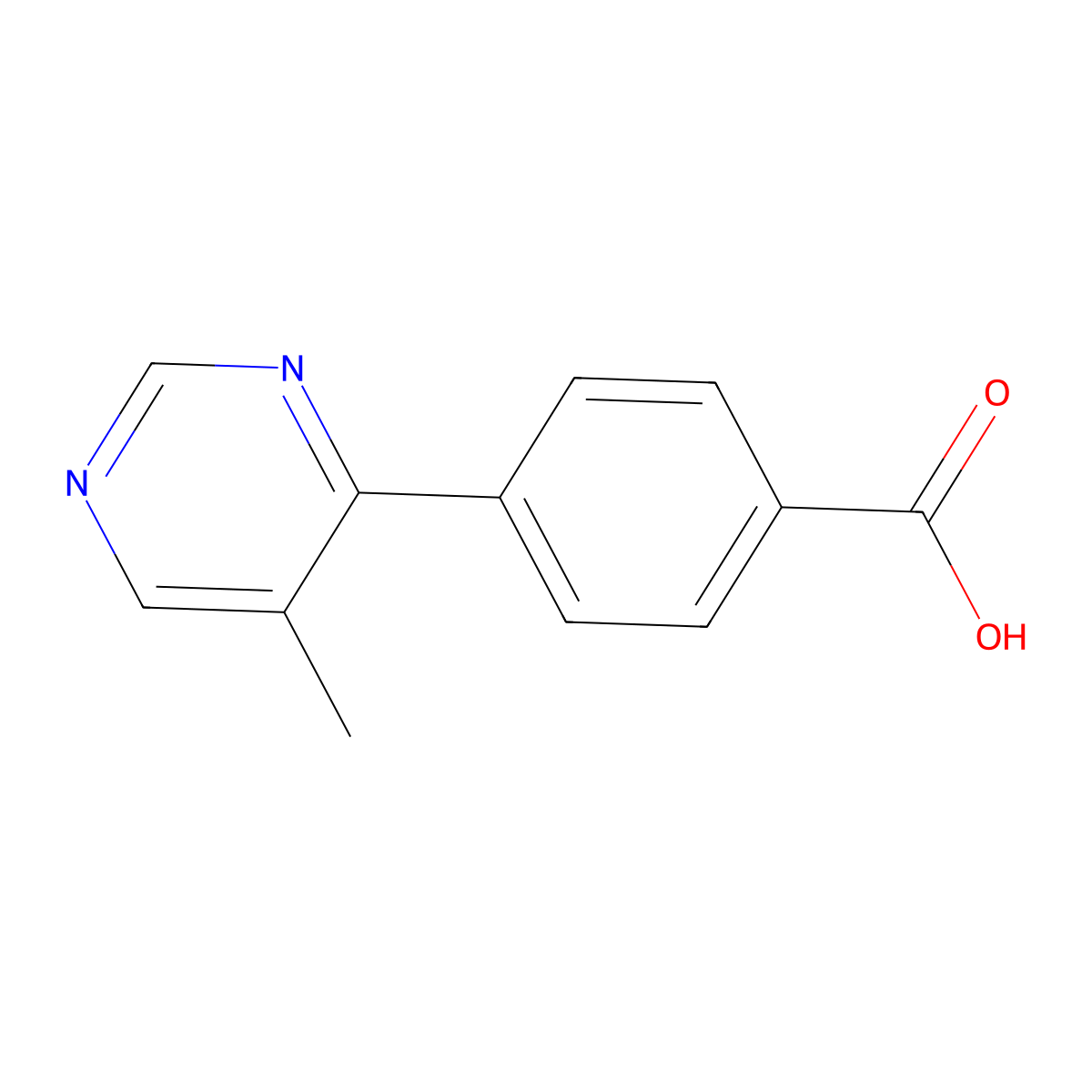 4-(5-Methyl-pyrimidin-4-yl)-benzoic acid molecular structure, CAS 1510438-98-8