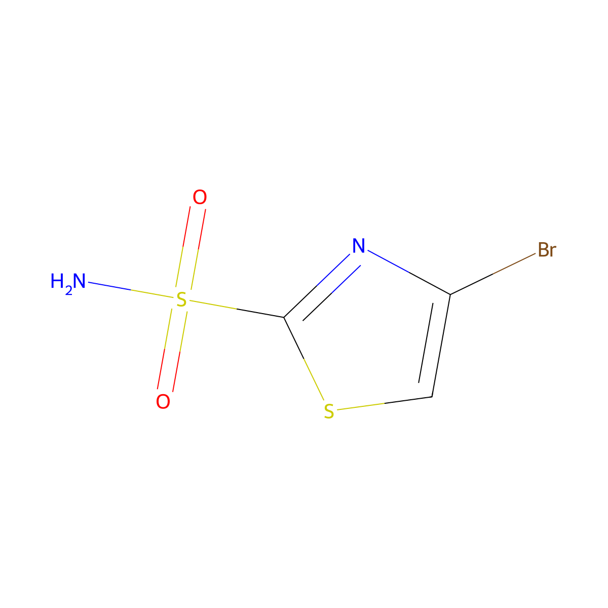 4-Bromo-1,3-thiazole-2-sulfonamide molecular structure, CAS 1510466-07-5