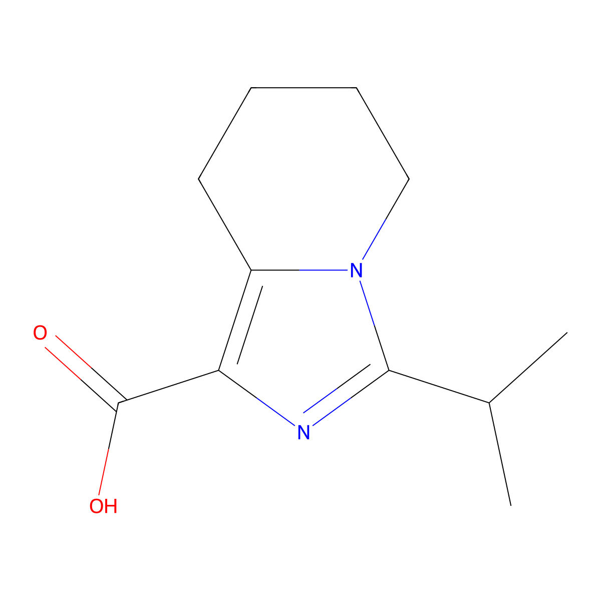 3-(Propan-2-yl)-5h,6h,7h,8h-imidazo[1,5-a]pyridine-1-carboxylic acid molecular structure, CAS 1510467-54-5