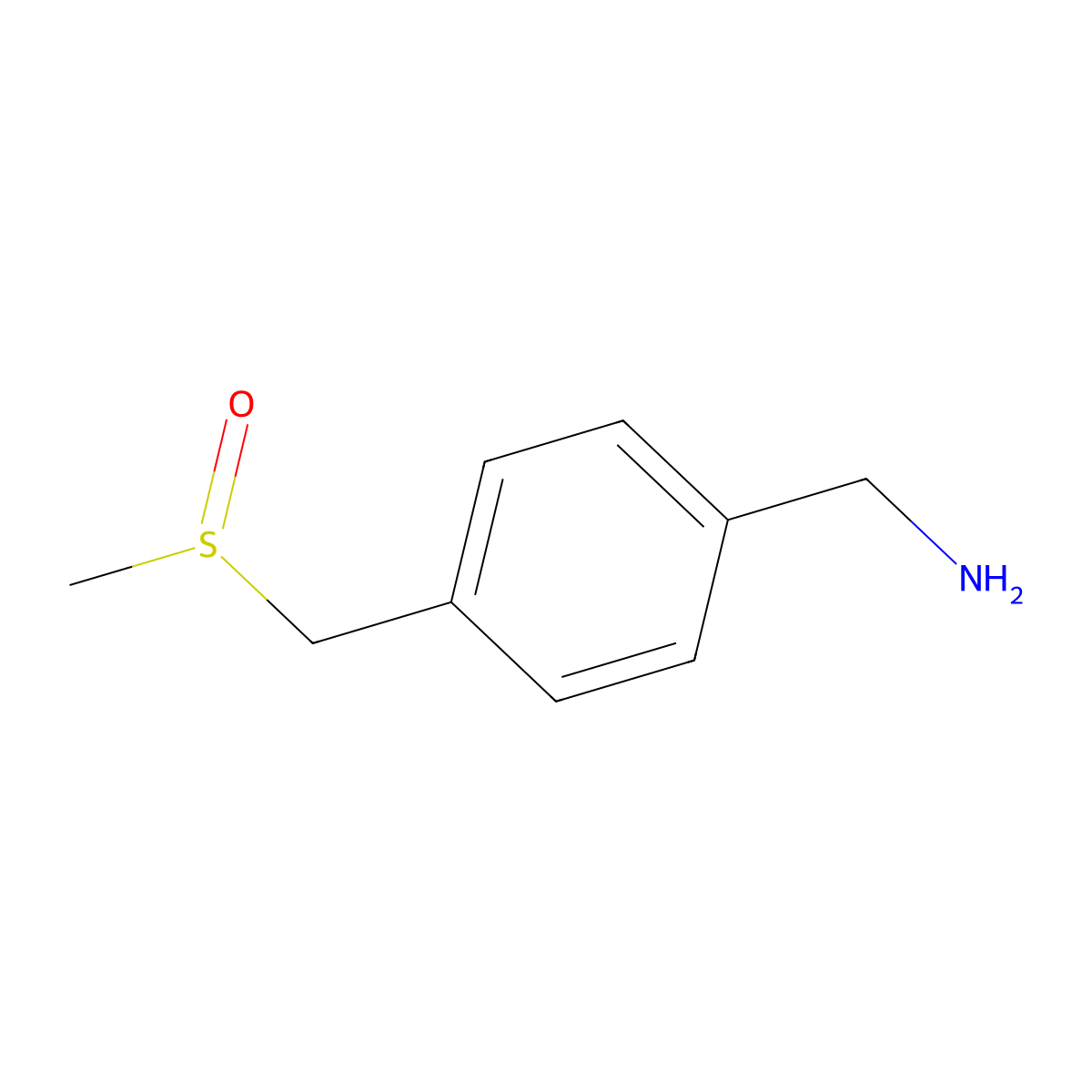 [4-(Methanesulfinylmethyl)phenyl]methanamine molecular structure, CAS 1510468-43-5