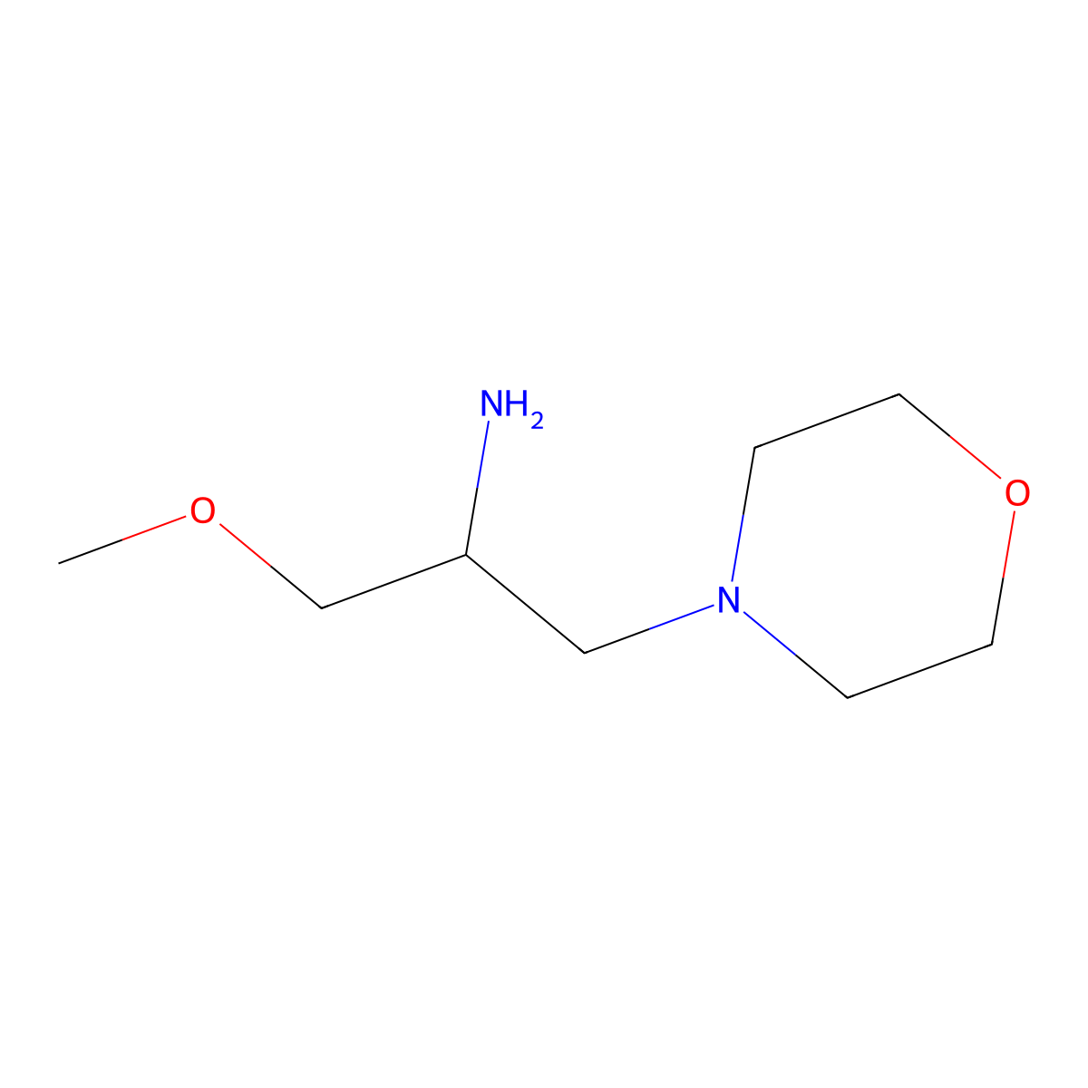 1-Methoxy-3-(morpholin-4-yl)propan-2-amine molecular structure, CAS 1510469-79-0