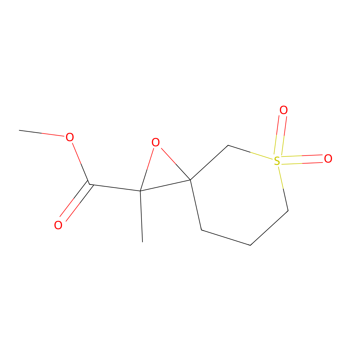Methyl 2-methyl-5,5-dioxo-1-oxa-5lambda6-thiaspiro[2.5]octane-2-carboxylate molecular structure, CAS 1510476-46-6
