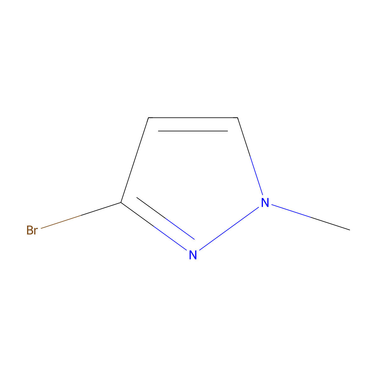 3-Bromo-1-methyl-1H-pyrazole molecular structure, CAS 151049-87-5