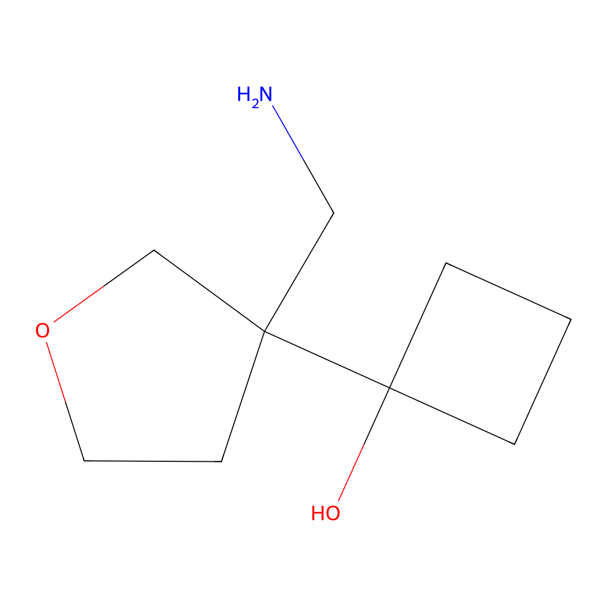1-[3-(Aminomethyl)oxolan-3-YL]cyclobutan-1-OL molecular structure, CAS 1510492-09-7