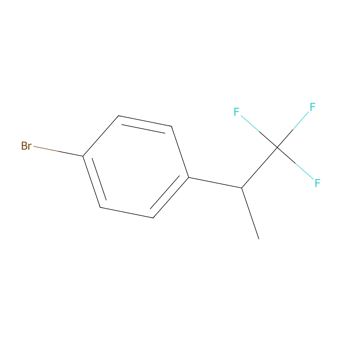 1-Bromo-4-(1,1,1-trifluoropropan-2-yl)benzene molecular structure, CAS 1510495-71-2