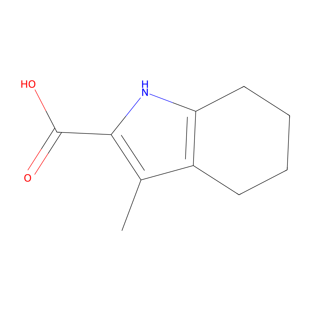 3-methyl-4,5,6,7-tetrahydro-1H-indole-2-carboxylic acid molecular structure, CAS 151051-63-7