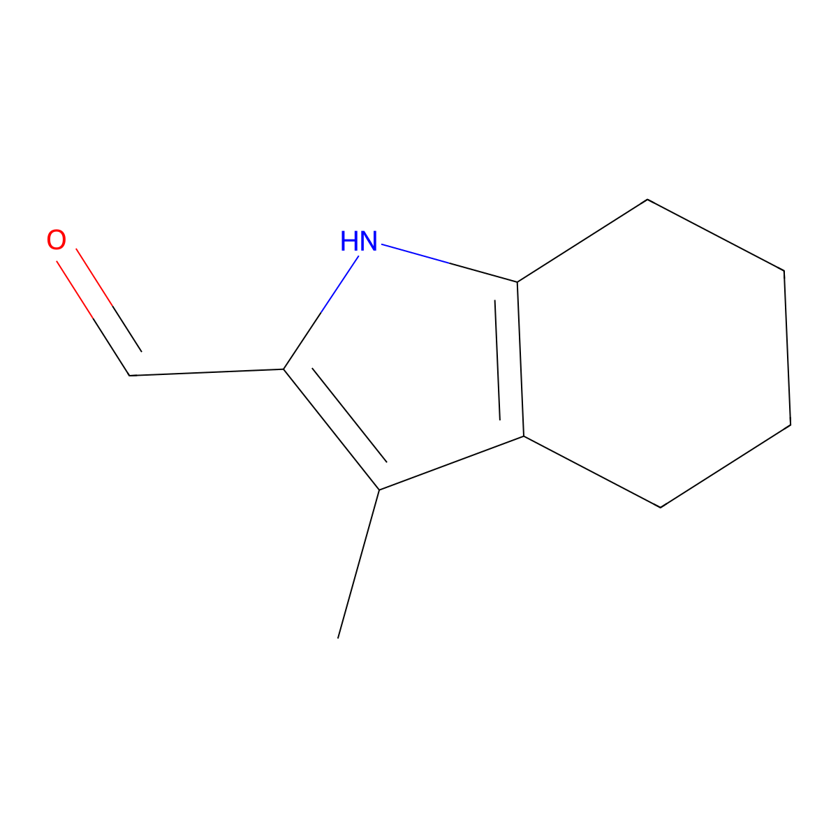3-methyl-4,5,6,7-tetrahydro-1H-indole-2-carbaldehyde molecular structure, CAS 151051-64-8