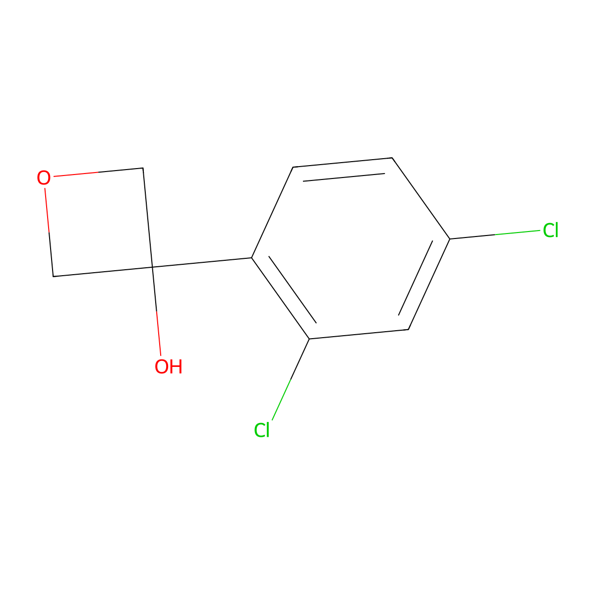 3-(2,4-Dichlorophenyl)-3-oxetanol molecular structure, CAS 1510523-70-2