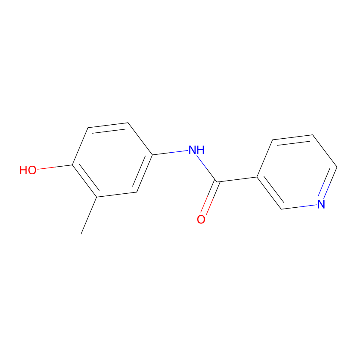 N-(4-hydroxy-3-methylphenyl)pyridine-3-carboxamide molecular structure, CAS 1510533-24-0