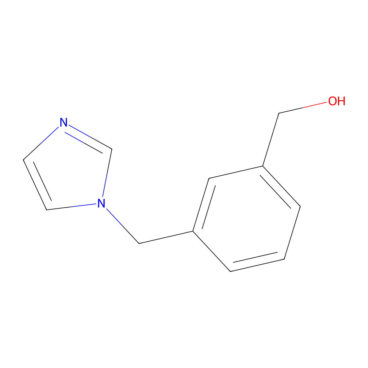 {3-[(1H-imidazol-1-yl)methyl]phenyl}methanol molecular structure, CAS 151055-79-7