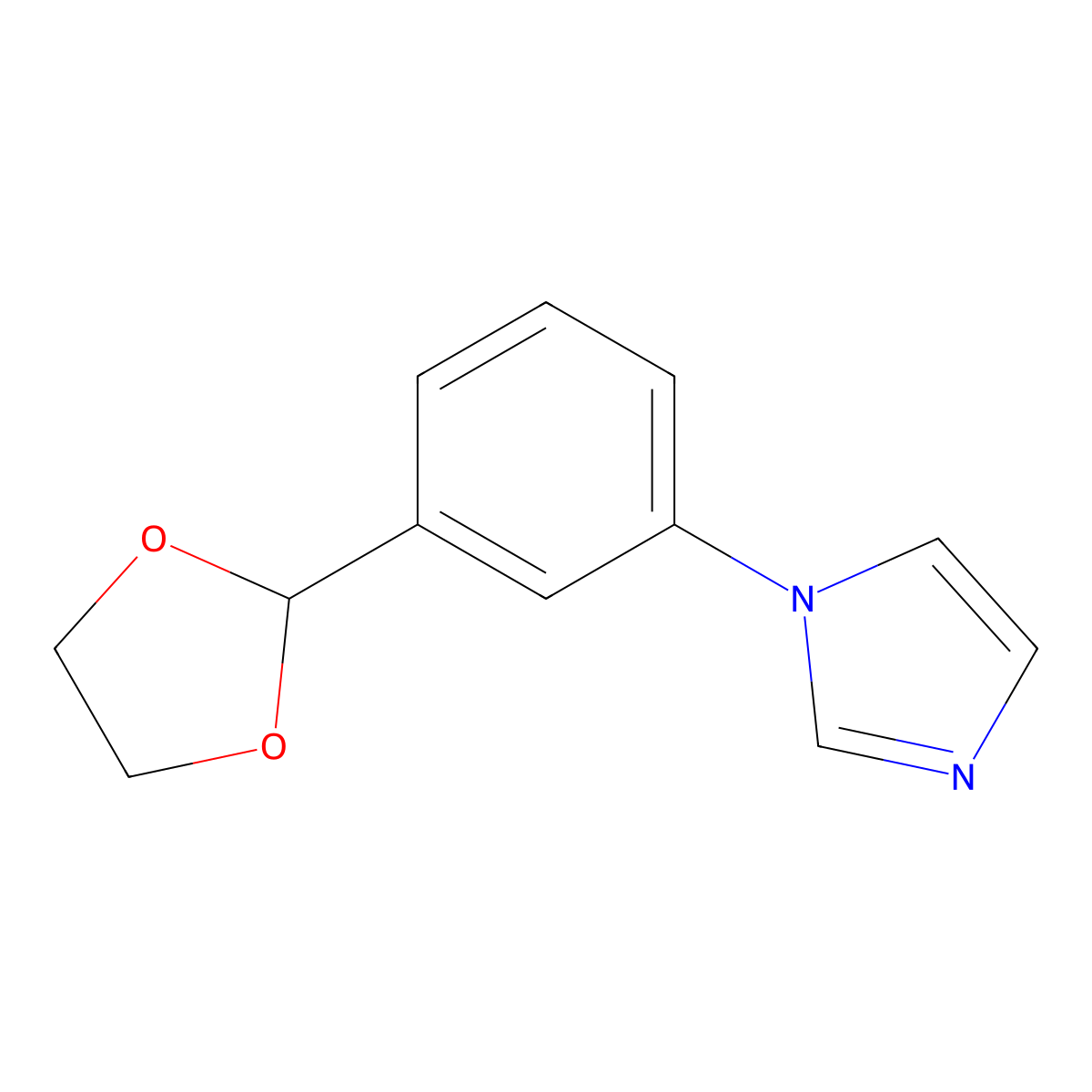 2-[3-(1-Imidazolyl)phenyl]-1,3-dioxolane molecular structure, CAS 151055-85-5