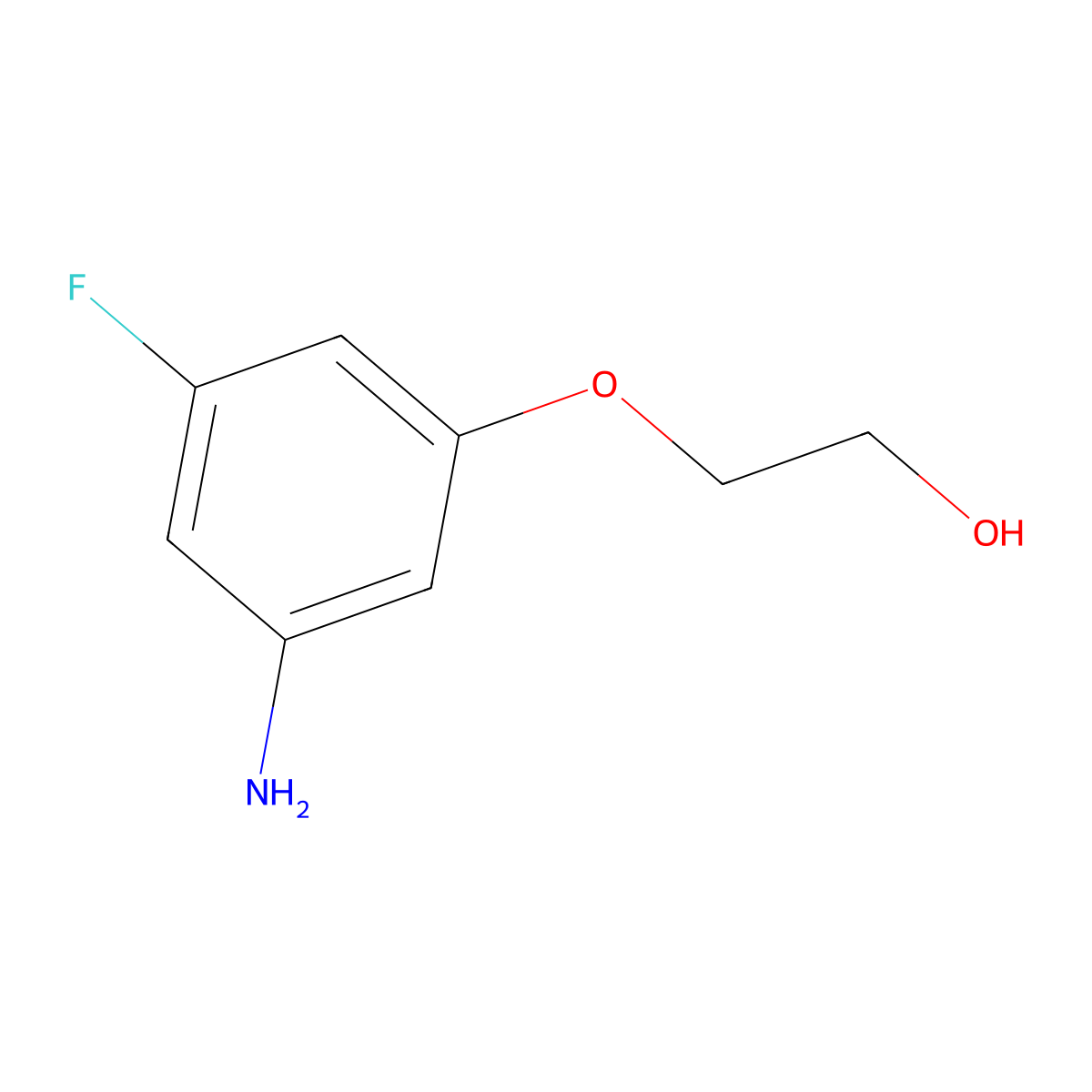2-(3-Amino-5-fluorophenoxy)ethan-1-ol molecular structure, CAS 1510566-70-7