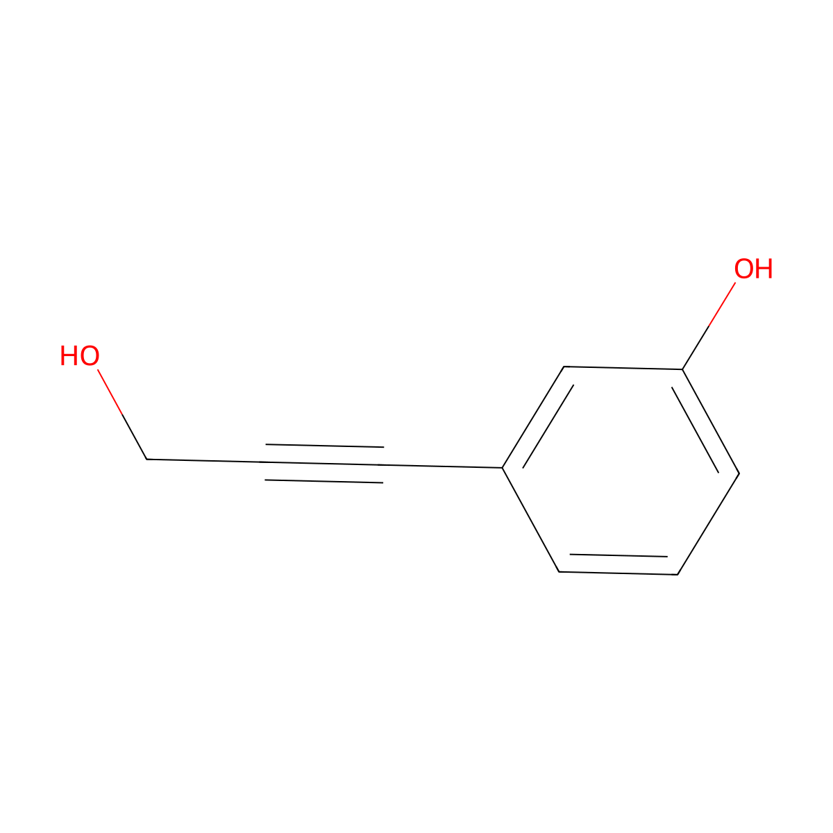 3-(3-Hydroxyprop-1-YN-1-YL)phenol molecular structure, CAS 151057-25-9