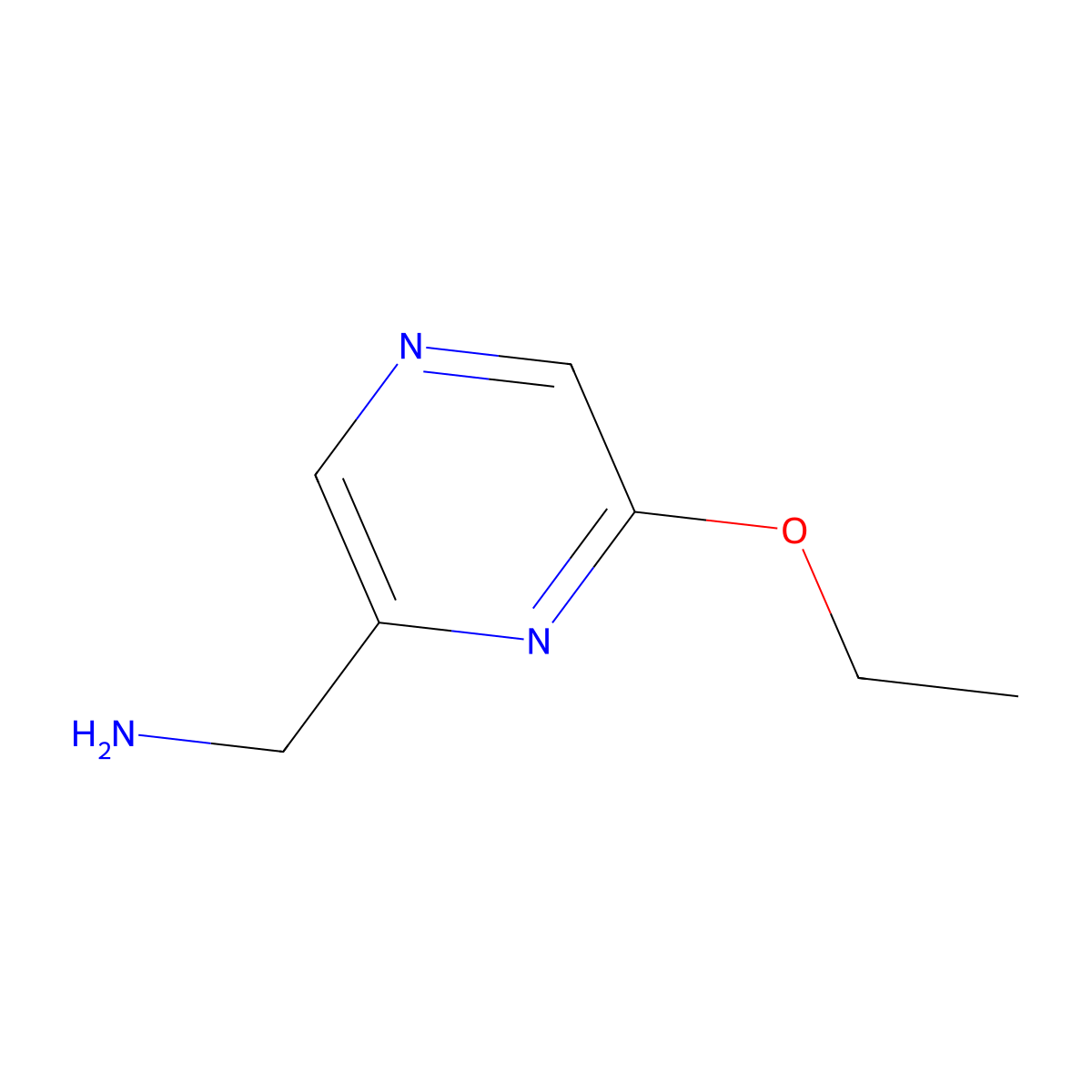 1-(6-Ethoxypyrazin-2-yl)methanamine molecular structure, CAS 1510574-11-4