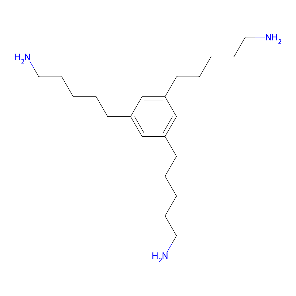 5-[3,5-Bis(5-aminopentyl)phenyl]pentan-1-amine molecular structure, CAS 151058-43-4