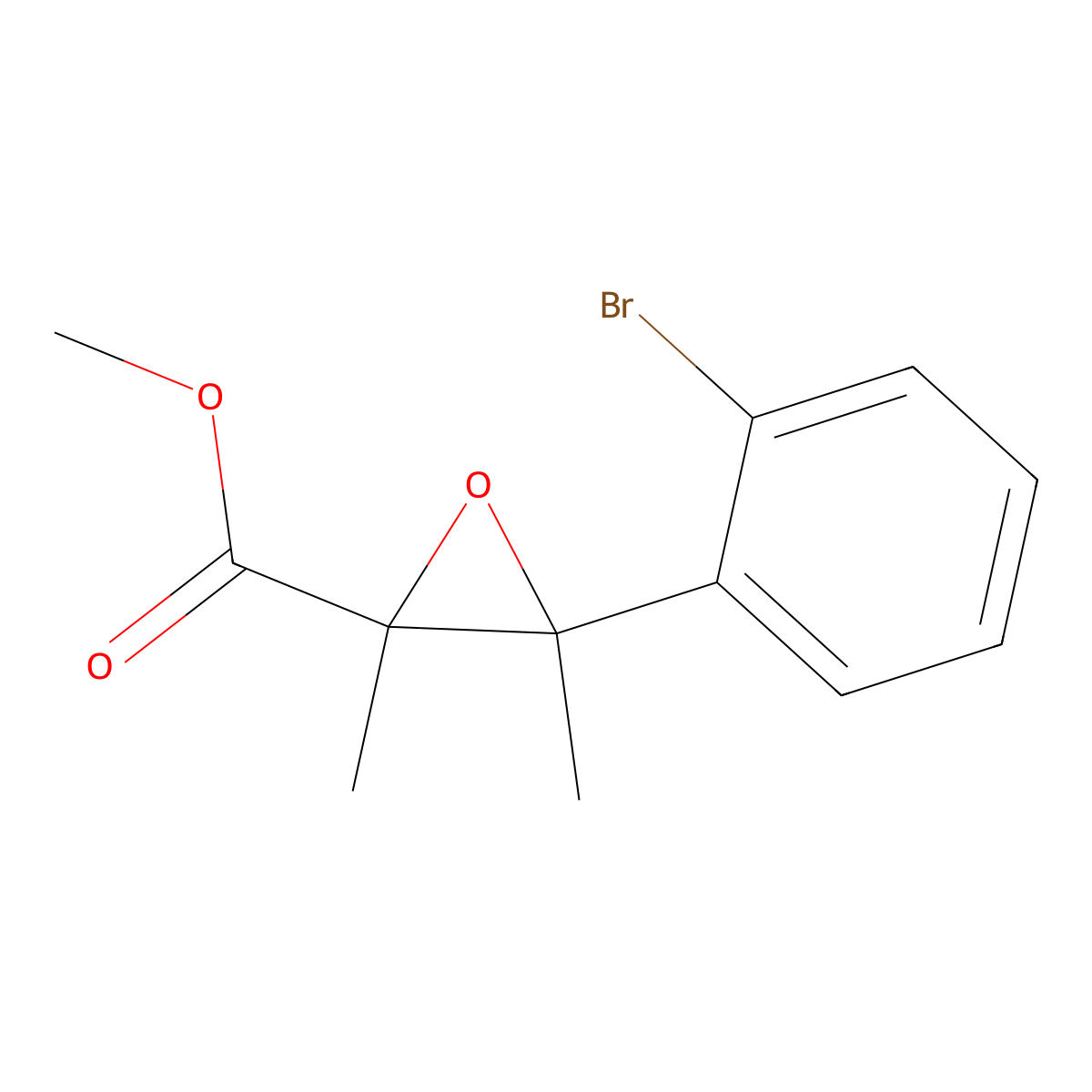 Methyl 3-(2-bromophenyl)-2,3-dimethyloxirane-2-carboxylate molecular structure, CAS 1510591-17-9