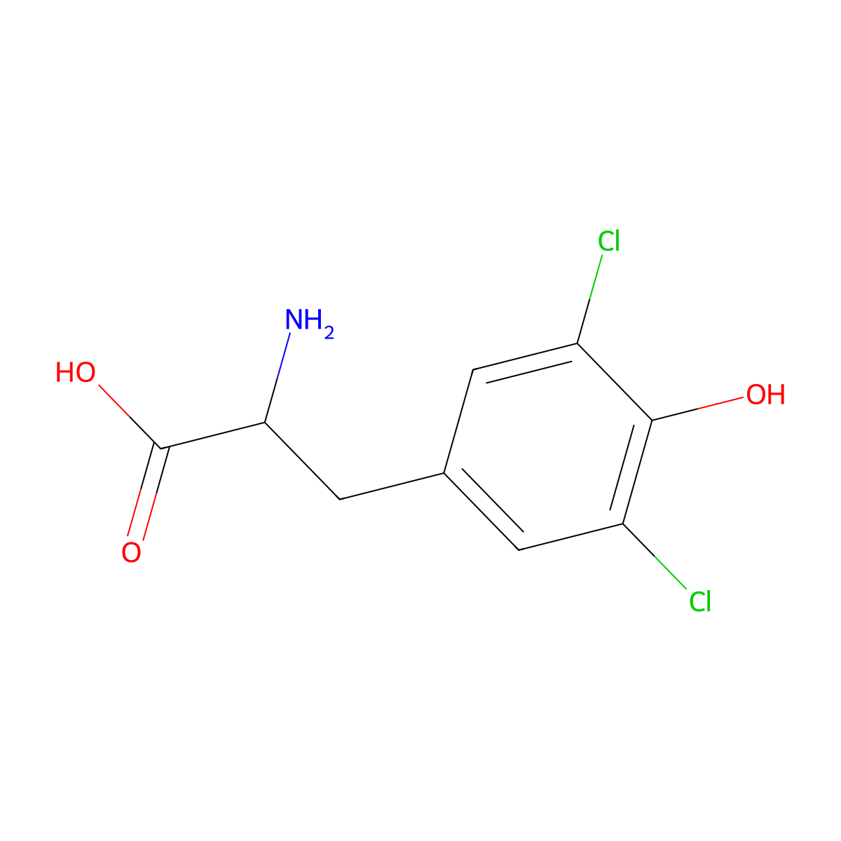3,5-dichloro-L-tyrosine molecular structure, CAS 15106-62-4