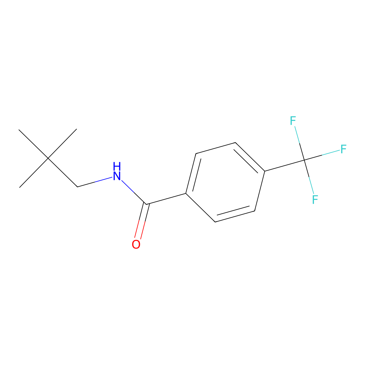 N-(2,2-Dimethylpropyl)-4-(trifluoromethyl)benzamide molecular structure, CAS 1510600-42-6