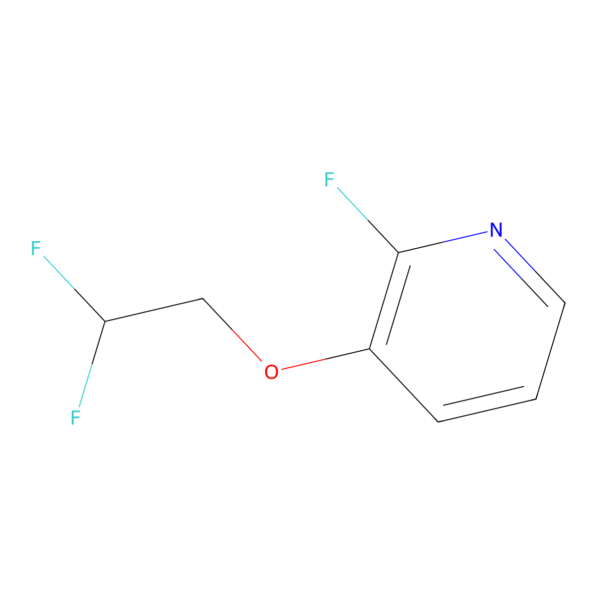 3-(2,2-Difluoroethoxy)-2-fluoropyridine molecular structure, CAS 1510610-89-5