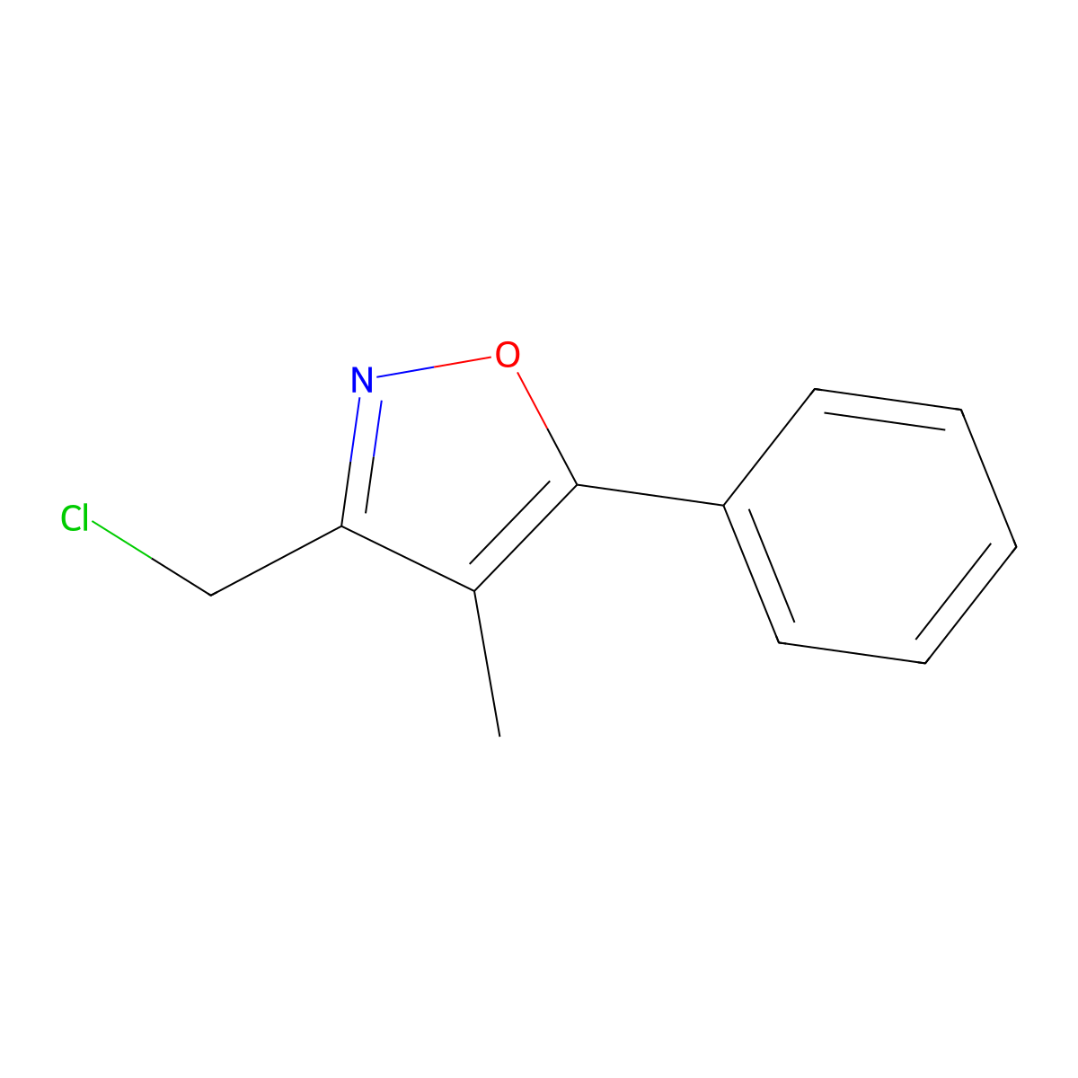 3-(Chloromethyl)-4-methyl-5-phenyl-1,2-oxazole molecular structure, CAS 1510620-70-8