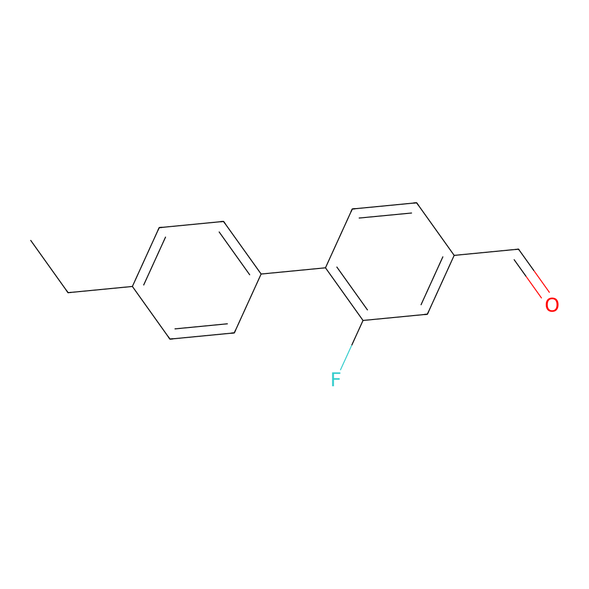 4'-Ethyl-2-fluoro[1,1'-biphenyl]-4-carboxaldehyde molecular structure, CAS 1510626-12-6