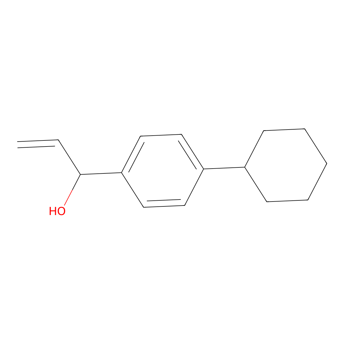 4-Cyclohexyl-alpha-ethenylbenZenemethanol molecular structure, CAS 1510631-25-0