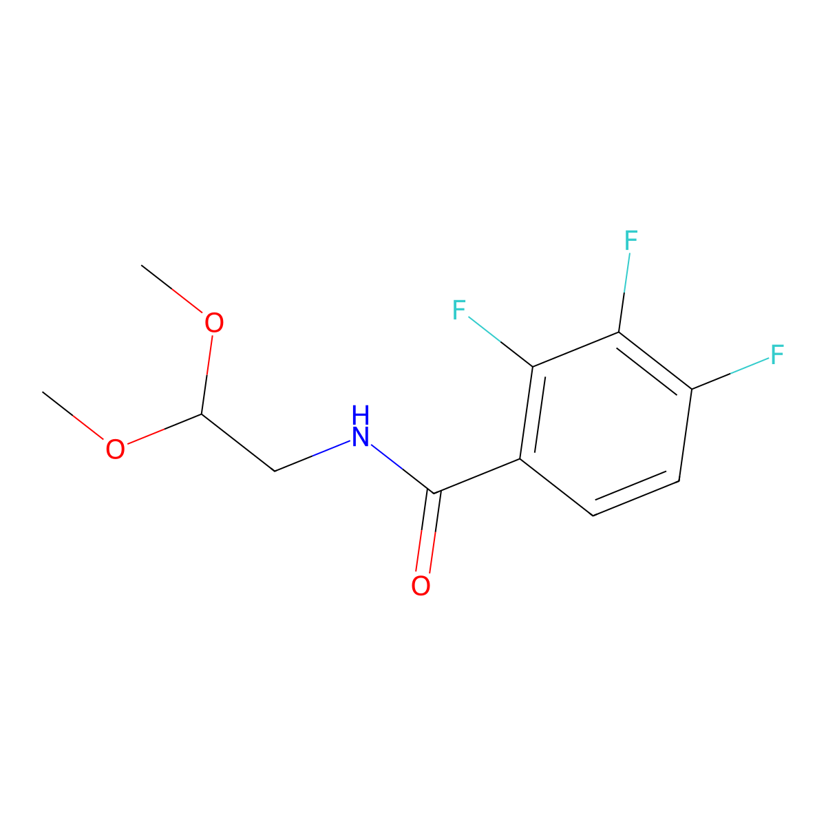 N-(2,2-Dimethoxyethyl)-2,3,4-trifluorobenzamide molecular structure, CAS 1510647-37-6