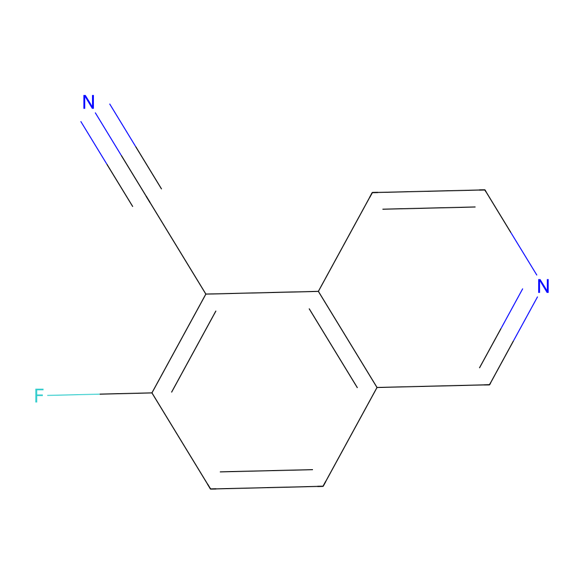 6-Fluoroisoquinoline-5-carbonitrile molecular structure, CAS 1510647-56-9