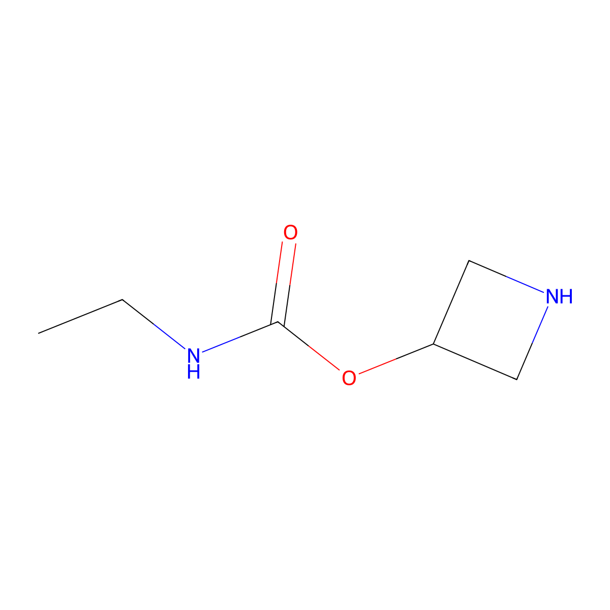 azetidin-3-yl N-ethylcarbamate molecular structure, CAS 1510656-33-3