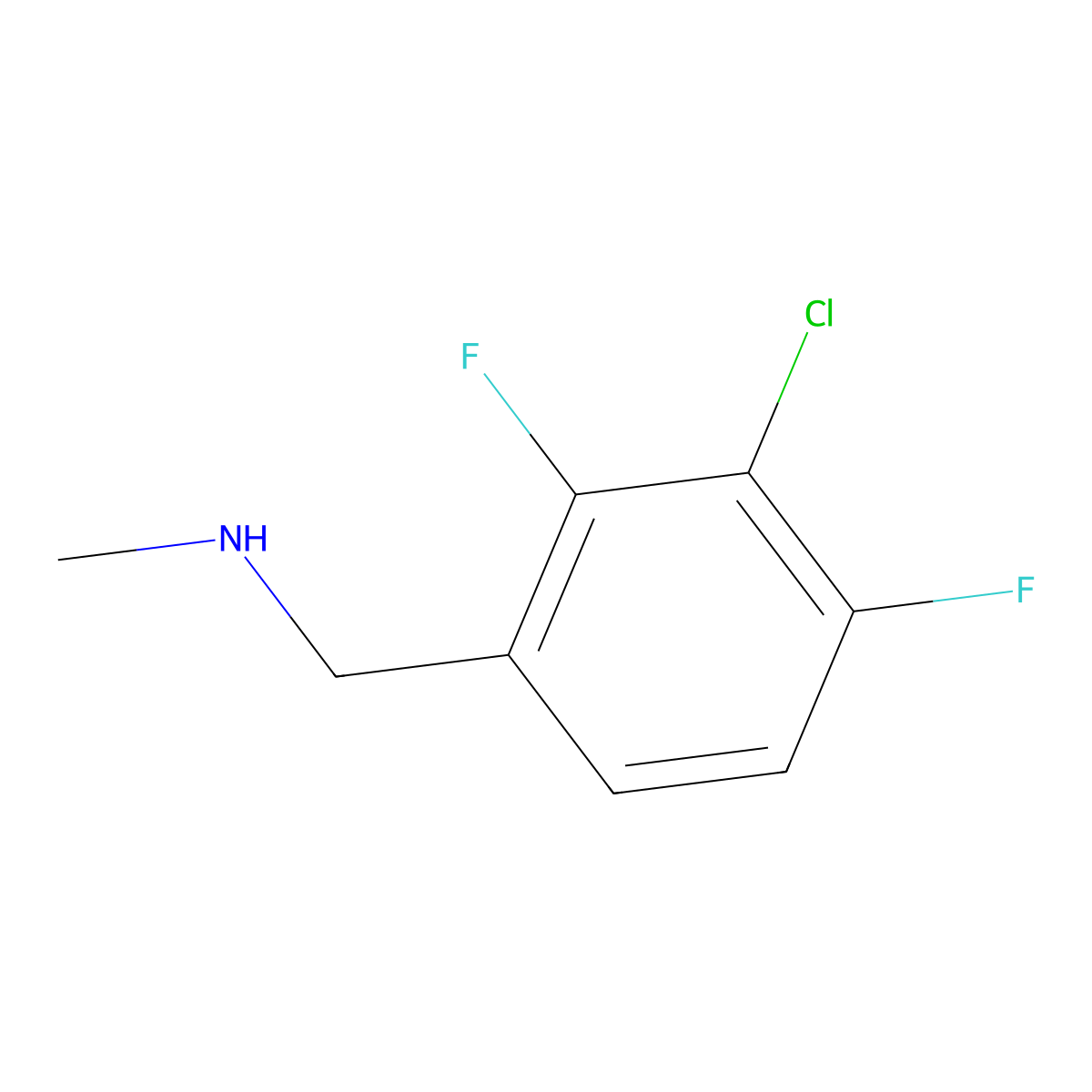 [(3-Chloro-2,4-difluorophenyl)methyl](methyl)amine molecular structure, CAS 1510668-26-4