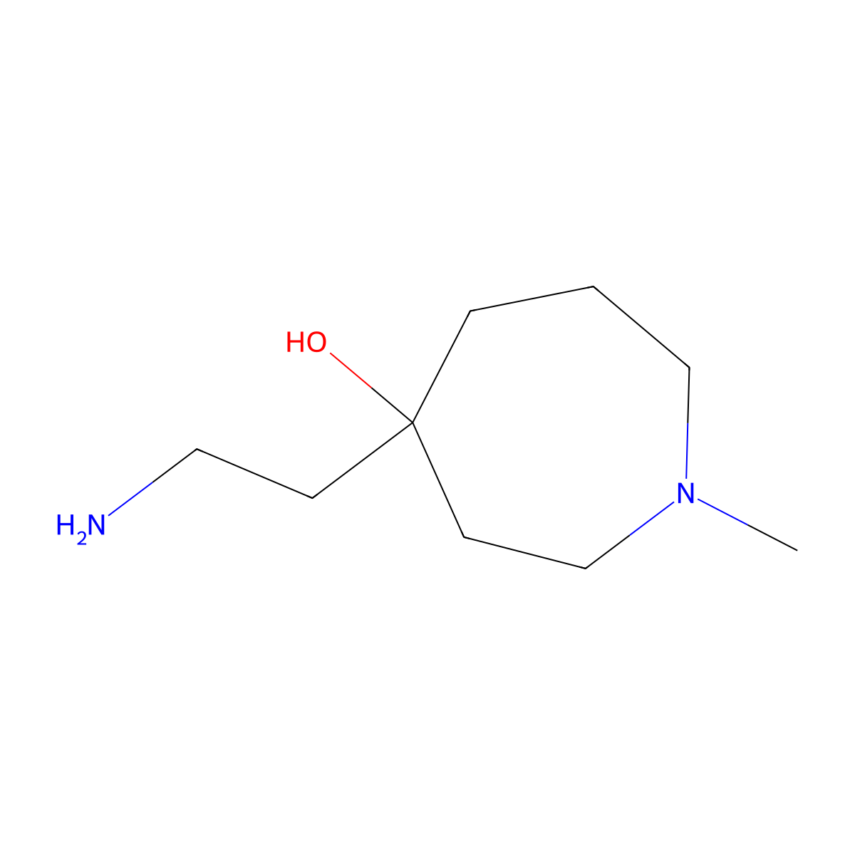 4-(2-Aminoethyl)-1-methylazepan-4-ol molecular structure, CAS 1510670-08-2